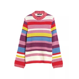 Striped Mock Turtleneck Sweater