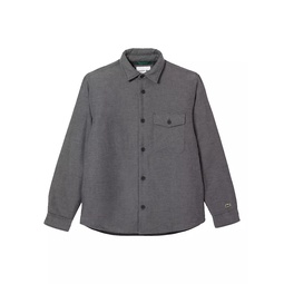 Long-Sleeve Cotton Overshirt