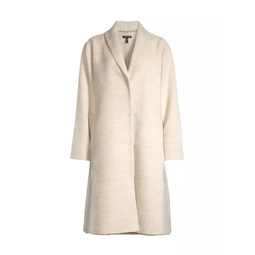 Shawl Collar Alpaca & Wool Coat