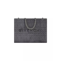 Medium G-Tote Shopping Bag in 4G Canvas with Chain