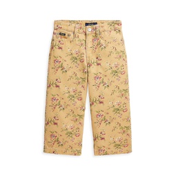 Little Girls & Girls Floral Cropped Pants