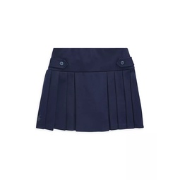 Little Girls & Girls Pleated Ponte Skirt