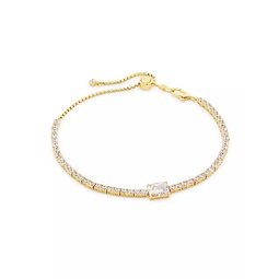 Tennis 18K-Gold-Plated & Cubic Zirconia Bracelet