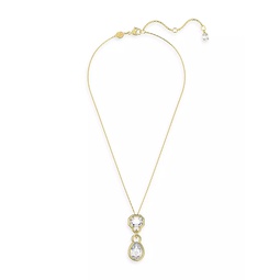 Dextera Goldtone & Crystal Mixed Cuts Pendant Necklace