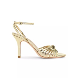 Ada 90MM Knotted Metallic Leather Sandals