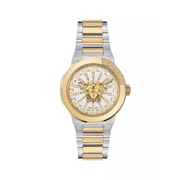 Medusa Infinite Diamond & Stainless Steel Bracelet Watch/38MM