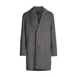 Splittable Wool-Blend Single-BreastedCar Coat