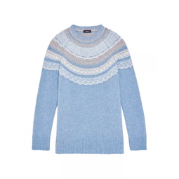 Fair Isle-Inspired Wool-Blend Crewneck Sweater