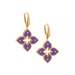 Venetian Princess 18K Rose Gold, Purple Titanium & 0.09 TCW Diamond Huggie Hoop Earrings