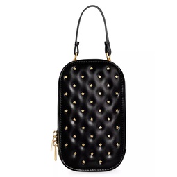 Star Studded Faux-Leather Phone Crossbody Bag