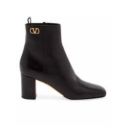 VLogo Leather Booties