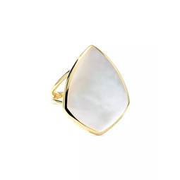 Polished Rock Candy 18K Yellow Gold & Mother-Of-Pearl Ring