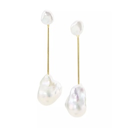Petunia 14K-Gold-Plated & Freshwater Pearl Earrings