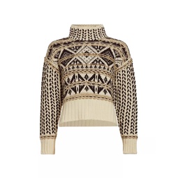 Vail Wool-Blend Geometric Sweater