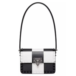 Small Rockstud23 Shoulder Bag With Chess Print