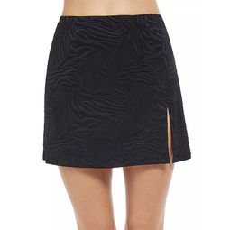 Zebra Knit Miniskirt