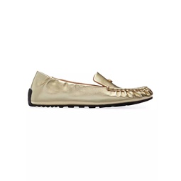 Ronnie Metallic Leather Loafers