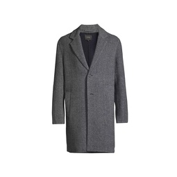 Herringbone Wool-Blend Coat