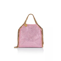 Crystal-Embellished Satin Tiny Falabella Tote Bag