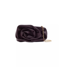 Rose Leather Chain Clutch
