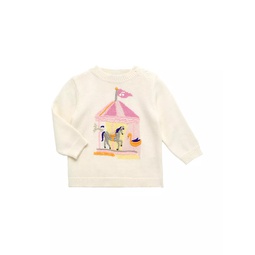 Baby Girls & Little Girls Merry-Go-Round Intarsia Cashmere-Blend Sweater