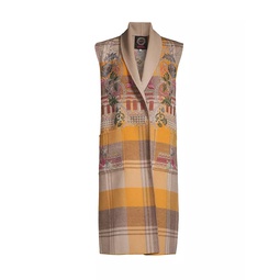 Molly Embroidered Plaid Vest