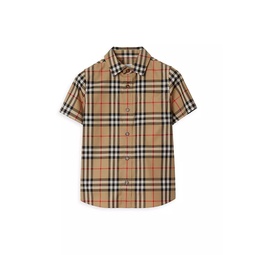 Little Boys & Boys Owen Plaid Button-Front Shirt