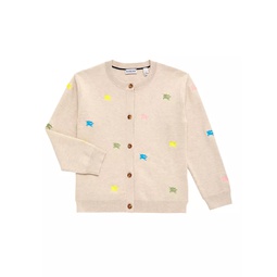 Little Kids & Kids Knight Embroidered Cotton-Cashmere Cardigan