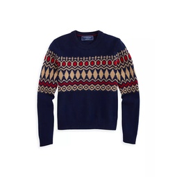 Little Boys & Boy's Heritage Wool Fair Isle-Style Sweater