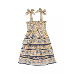Little Girls & Girls Junie Shirred Tiered Dress