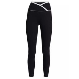Veronica Ribbed Two-Tone Cross-Over Leggings