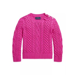 Little Girls & Girls Aran-Knit Sweater