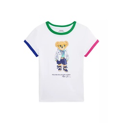 Little Girls & Girls Polo Bear T-Shirt