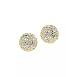 Meteora Goldtone & Swarovski Crystal Stud Earrings