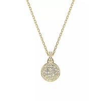 Meteora Goldtone & Crystal Layered Pendant Necklace