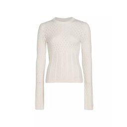 Pointelle Wool & Cashmere Sweater