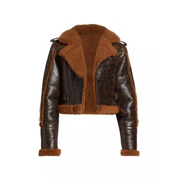 Leather Shearling Moto Jacket