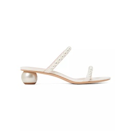 Palm Springs Pearl-Trimmed Pumps