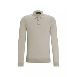 Polo-Collar Sweater In Wool Silk And Cashmere