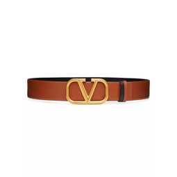 Reversible VLogo Signature Belt In Glossy Calfskin 40mm