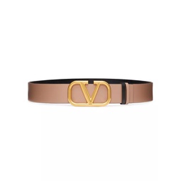Reversible VLogo Signature Belt In Glossy Calfskin 40mm