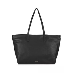 Everyday Zip Pebbled-Leather Tote Bag