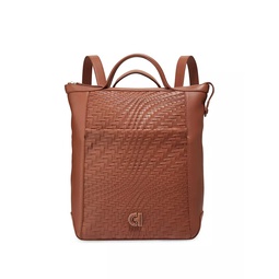 Small Grand Ambition Genevieve Weave Leather Convertible Backpack