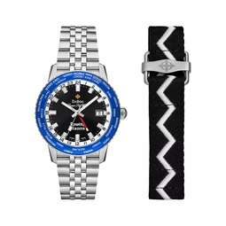 Zodiac x Rowing Blazers Super Sea Wolf GMT World Time Stainless Steel Bracelet Watch/40MM