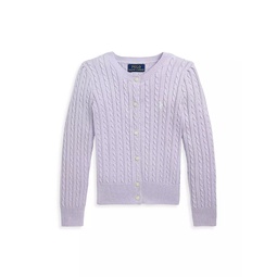 Little Girls & Girls Cotton Cable-Knit Sweater