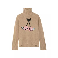 Alma Cherries Wool Turtleneck Sweater
