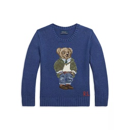 Little Boys & Boys Polo Bear Crewneck Sweater