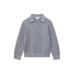 Little Boys & Boys Long-Sleeve Polo Sweater