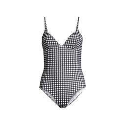 Gingham Underwire One-Piece Swimsuit