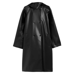 Kuban Faux Leather Hooded Coat
